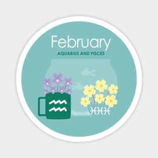 February Birth Flowers Magnet